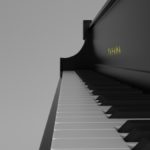3D Piano Keys CG Blender Rendered Music Instrument