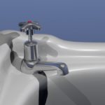 Tap in 3D, a CG Rendered Bathroom Faucets