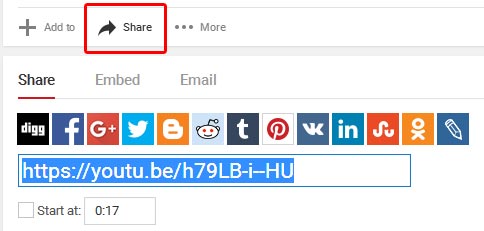 YouTube Share or Embed