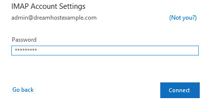 Outlook 2016 password